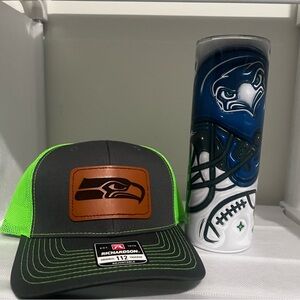 Seattle Seahawks Cap and Tumbler Set